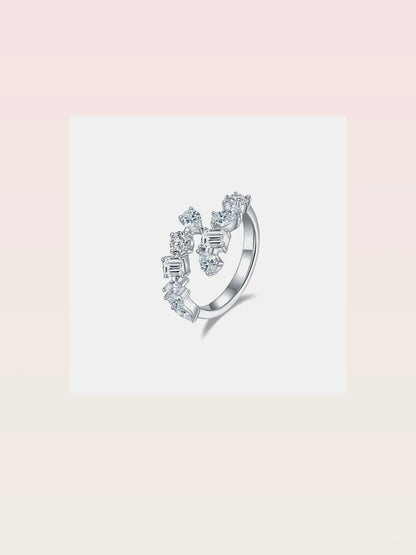 2.6 Carat Moissanite 925 Sterling Silver Bypass Ring — styled showcase — Livostyle