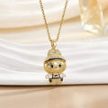 18K Gold-Plated Cartoon Character Pendant Necklace — Livostyle