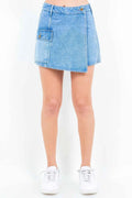 Cargo Pocket Denim Skort — Livostyle