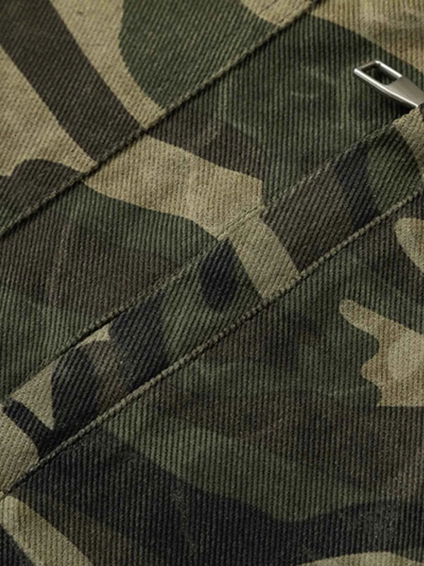 Men's Wide Leg Camouflage Cargo Pants