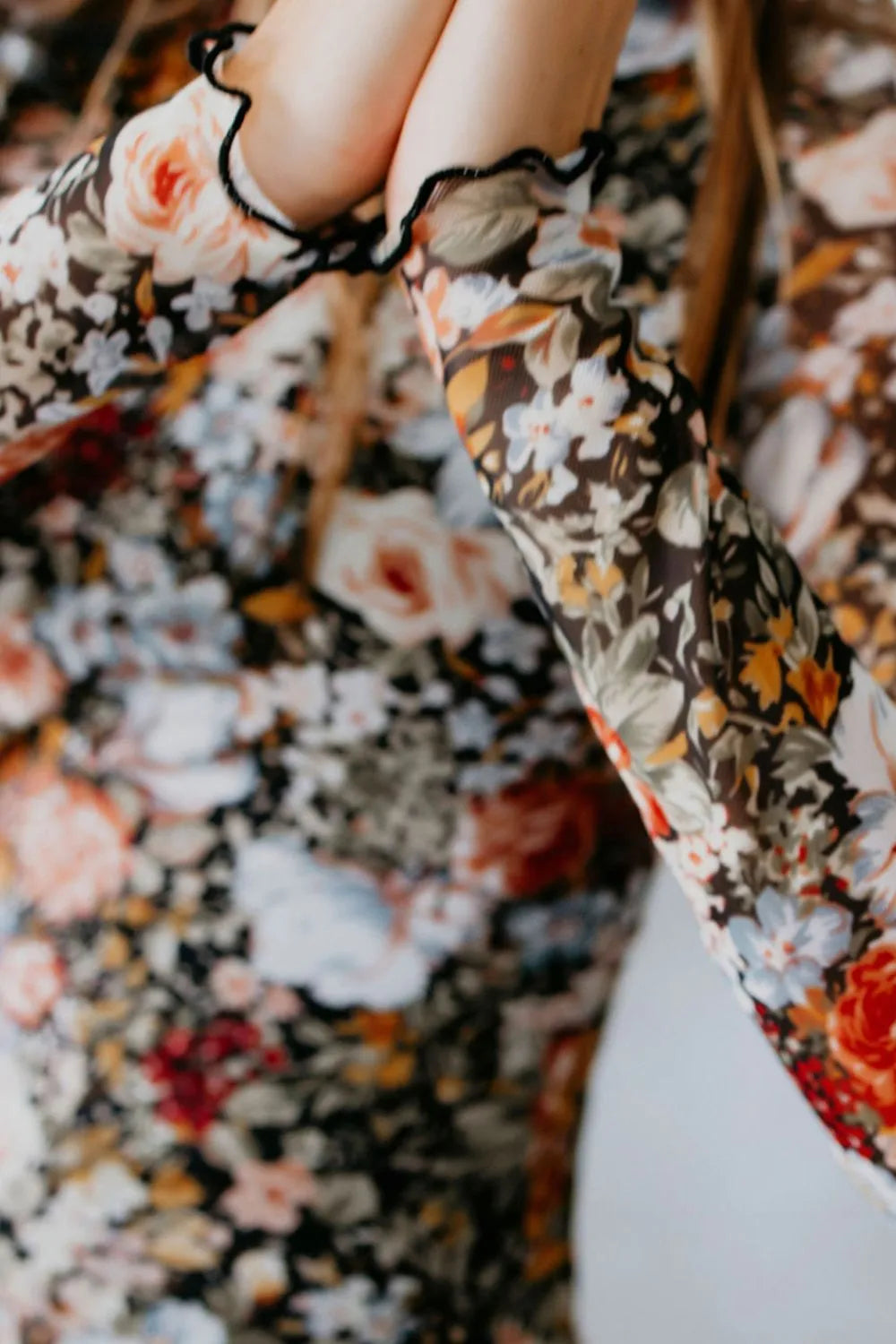 Printed Slim Long Sleeve Midi Dress – photo 7