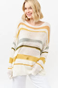 Abstract Striped Lightweight Sweater - Stylish & Comfortable — Livostyle