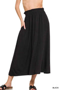 Paperbag Waist Midi Skirt With Pockets — Livostyle