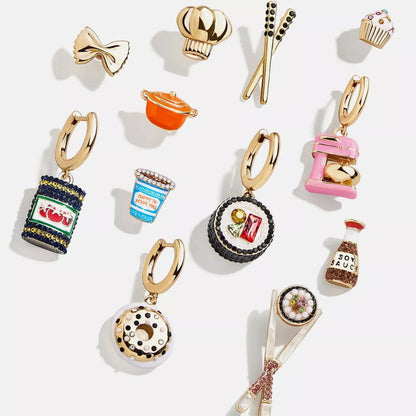 Food Theme Copper Asymmetry Earring — Livostyle