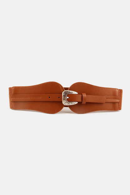 Wide Elastic Belt with Alloy Buckle — Livostyle