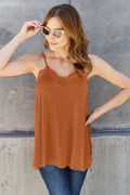 Elegant V-Neck Cami with Lace Trim — Livostyle