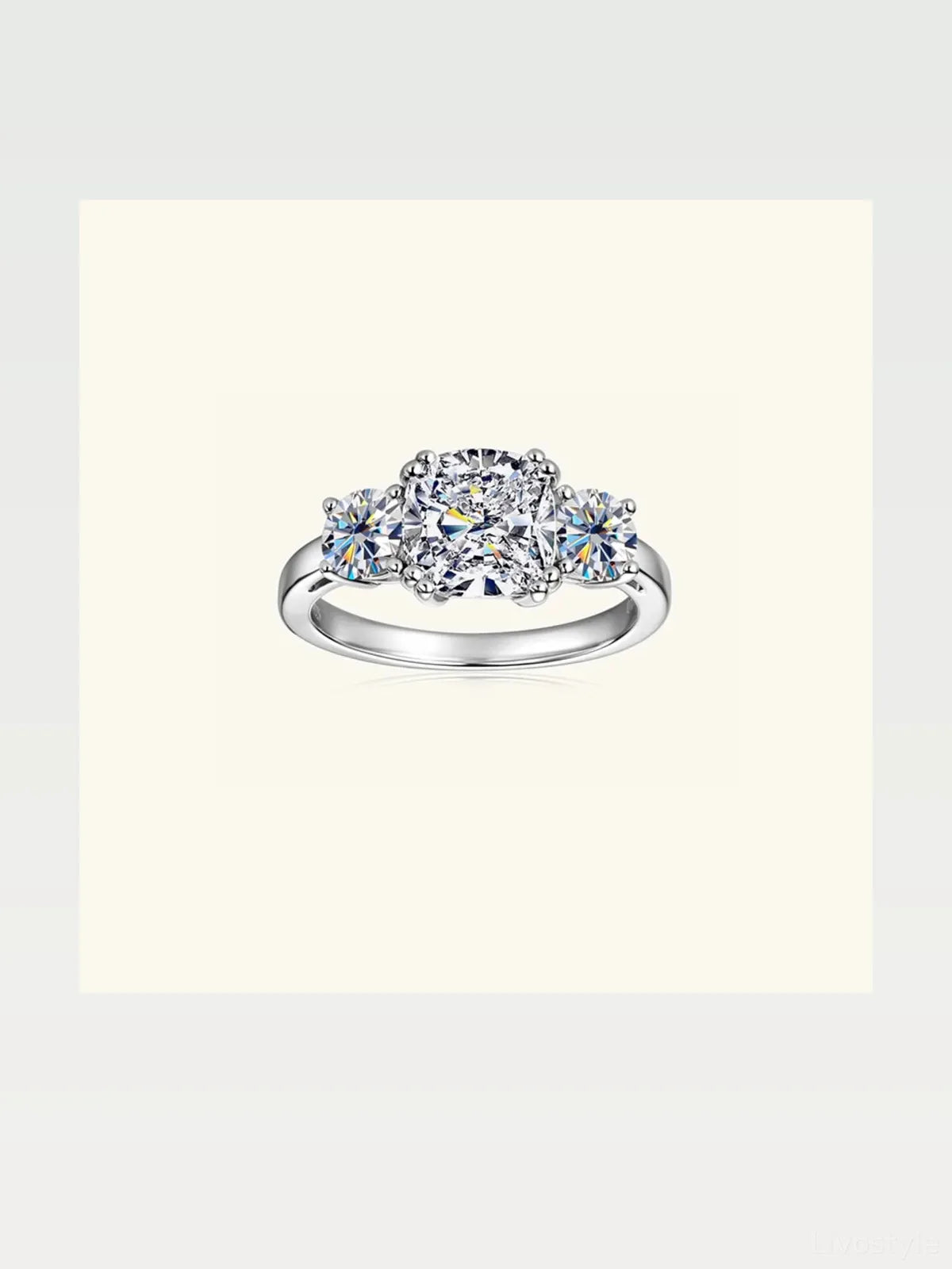 3.5 Carat Moissanite 925 Sterling Silver Ring — styled showcase — Livostyle