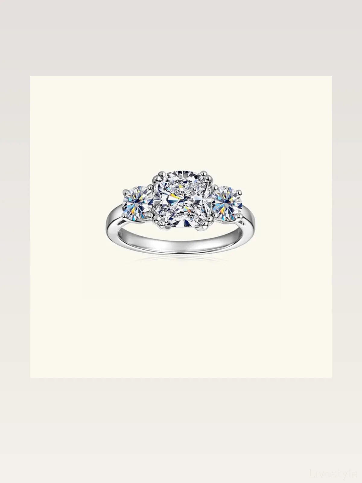 3.5 Carat Moissanite 925 Sterling Silver Ring — styled showcase — Livostyle