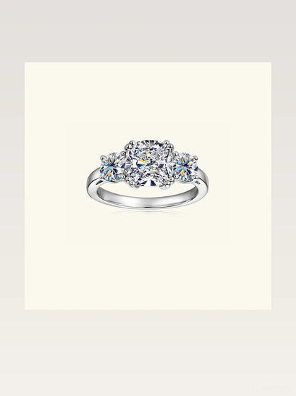 3.5 Carat Moissanite 925 Sterling Silver Ring — styled showcase — Livostyle