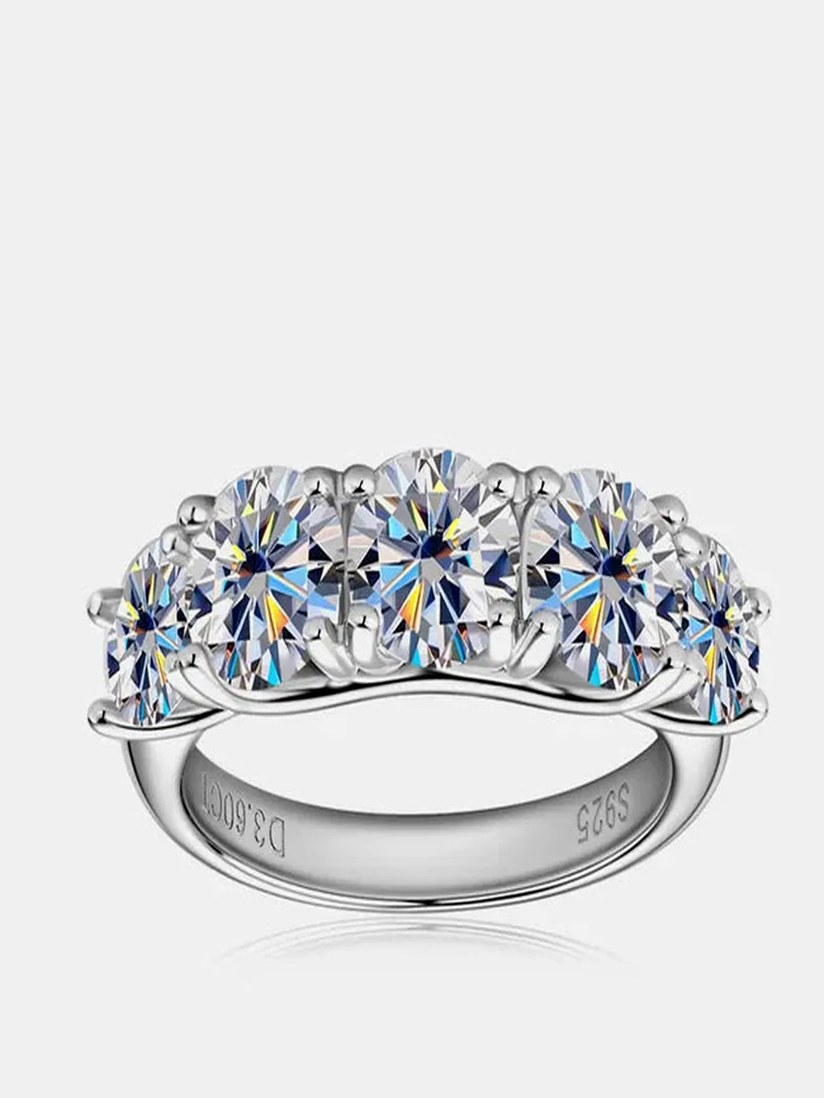 3.6 Carat Moissanite 925 Sterling Silver Ring — detail view — Livostyle