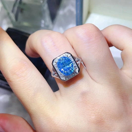 3 Carat Moissanite Square Ring — square view — Livostyle