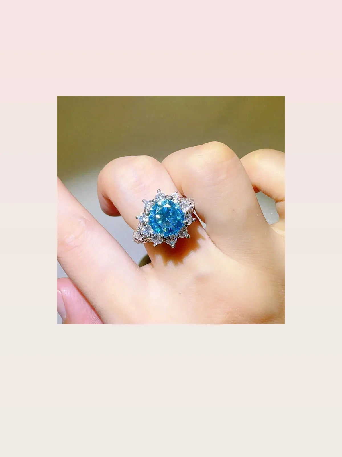 3 Carat Moissanite Zircon 925 Sterling Silver Ring — styled showcase — Livostyle