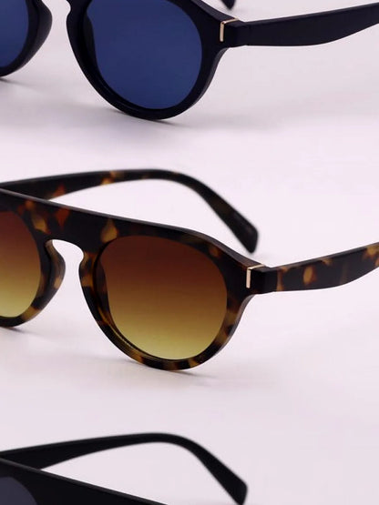 3-Piece Round Polycarbonate Full Rim Sunglasses — detail view — Livostyle