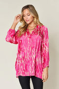 Stylish Printed Button-Up Shirt with Long Sleeves — Livostyle
