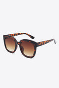 Polycarbonate Frame Square Sunglasses in Tortoiseshell Brown — Livostyle