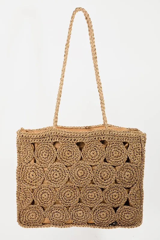 Square Braided Pattern Tote Bag — Livostyle