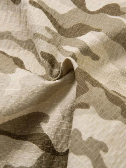 Men's Wide Leg Camo Print Cargo Pants