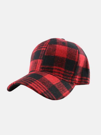 Plaid Adjustable Cotton Baseball Cap — Livostyle