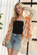 Chic Heart Patterned Button-Down Sweater Cardigan — Livostyle
