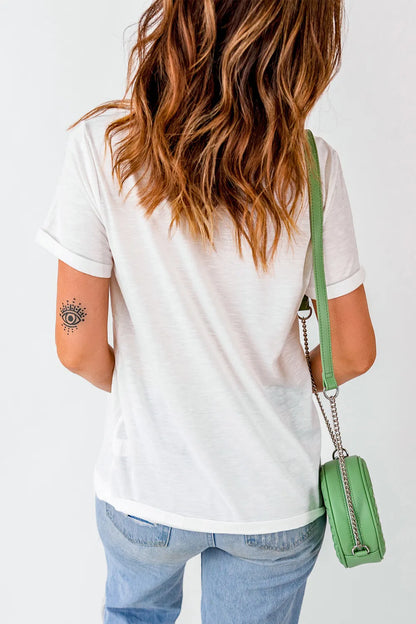 US Flag Round Neck Short Sleeve T-Shirt – photo 4
