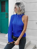 Cable-Knit Round Neck Asymmetrical Sweater — Livostyle