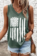 US Flag V-Neck Tank — Livostyle
