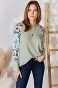 Versatile Printed Round Neck Blouse — Livostyle