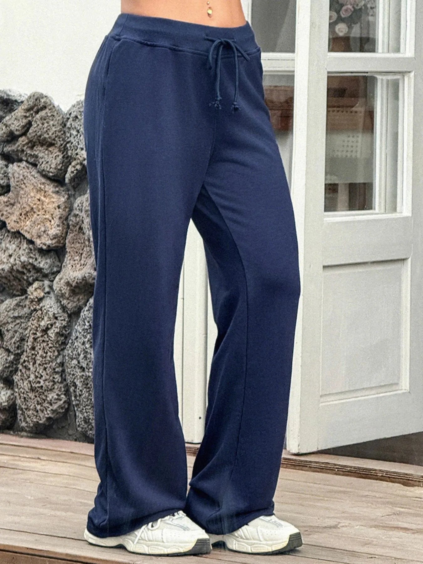 Drawstring Wide Leg Active Pants — Livostyle