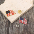 2 Piece Drip Oil US Flag Brooch — Livostyle