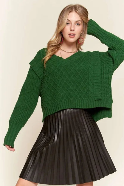Cozy Ruffle Detail Sweater for Ultimate Comfort — Livostyle