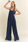 Casual Wide Leg Cami Jumpsuit with Pockets