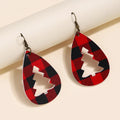 PU Leather Cutout Christmas Tree Earrings — Livostyle