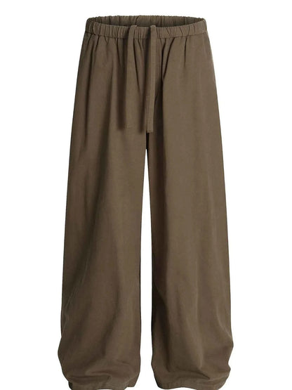 Men's Wide Leg Drawstring Elastic Waist Pants — Livostyle