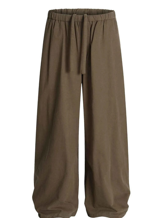 Men's Wide Leg Drawstring Elastic Waist Pants