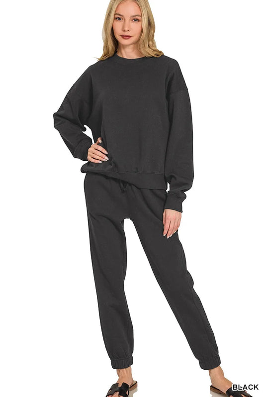 Fleece Long Sleeve Pullover & Jogger Set — Livostyle