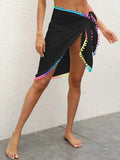 Rainbow Pompom Trim Swim Skirt — Livostyle