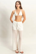 Crochet Bra and Drawstring Pants Set — Livostyle