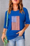 US Flag Round Neck Half Sleeve T-Shirt — Livostyle