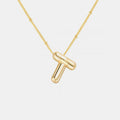 Gold-Plated Bubble Initial Necklace — Livostyle