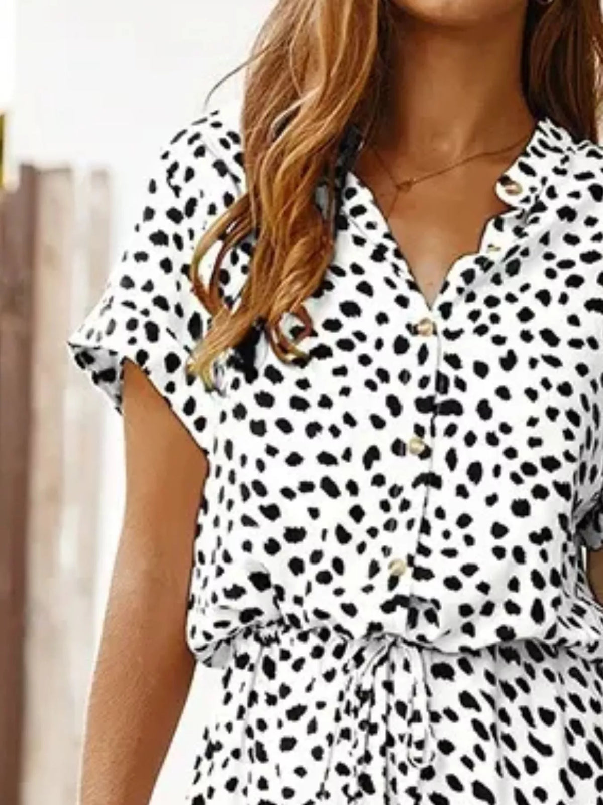 Animal Print Drawstring Waist Midi Dress – photo 5