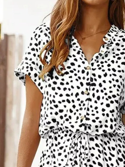 Animal Print Drawstring Waist Midi Dress – photo 5