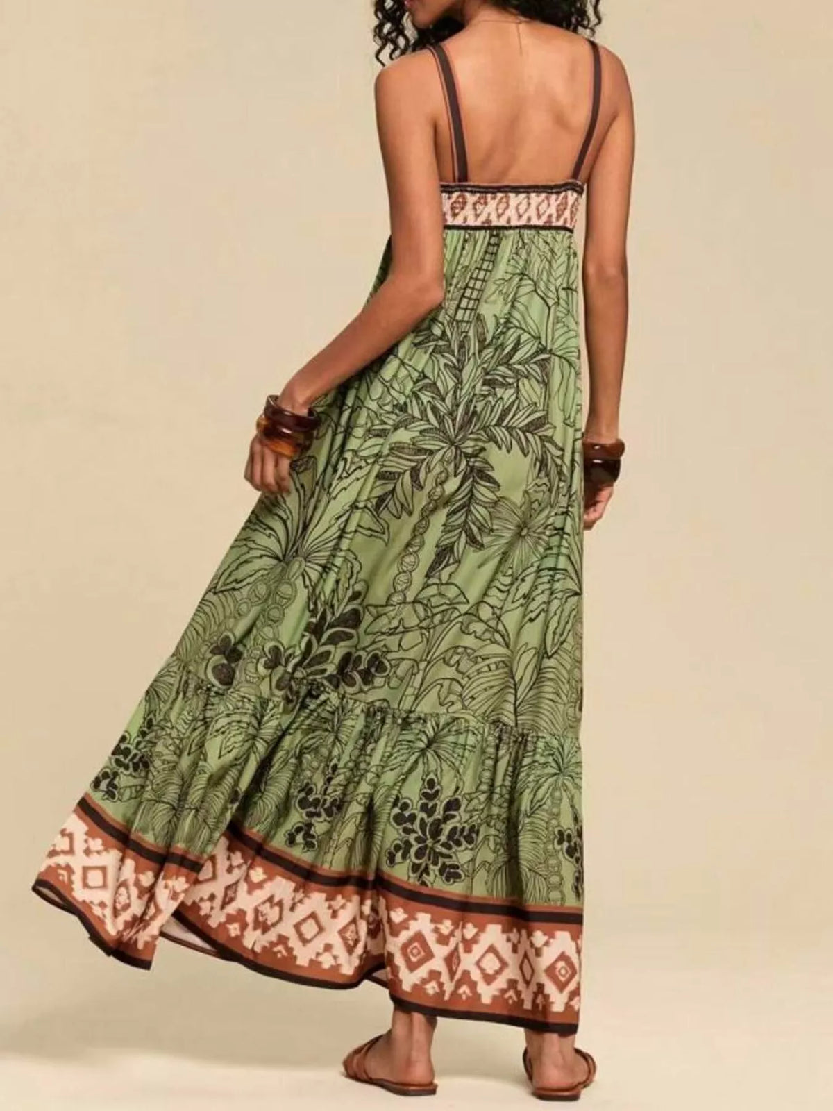 Printed Square Neck Maxi Dress in Four Colors – photo 5