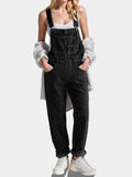 Square Neck Wide Strap Denim Overalls — Livostyle