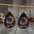 PU Leather Sunflower Teardrop Shape Earrings — Livostyle