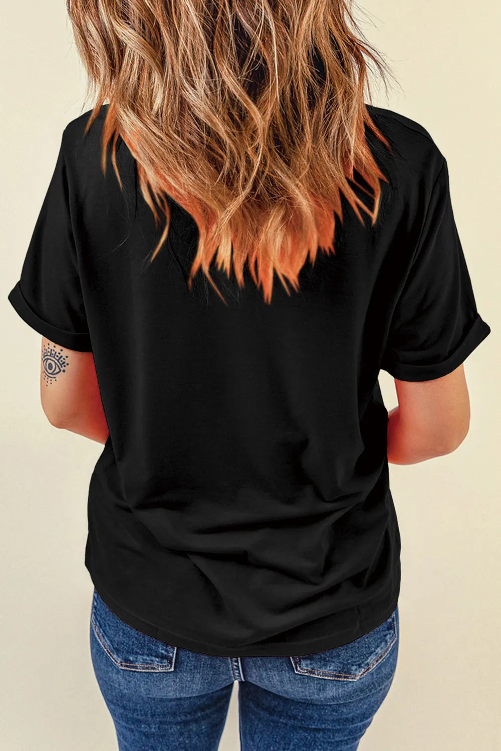 US Flag Round Neck Short Sleeve T-Shirt styling — Livostyle