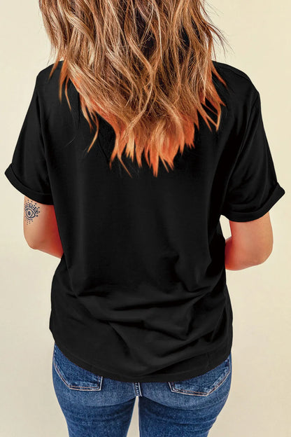 US Flag Round Neck Short Sleeve T-Shirt styling — Livostyle