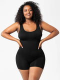 Scoop Neck Wide Strap Shaping Romper — Livostyle