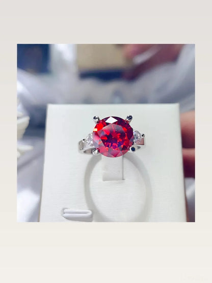 5 Carat Moissanite 925 Sterling Silver Ring — Red Luxury Coc — styled showcase — Livostyle