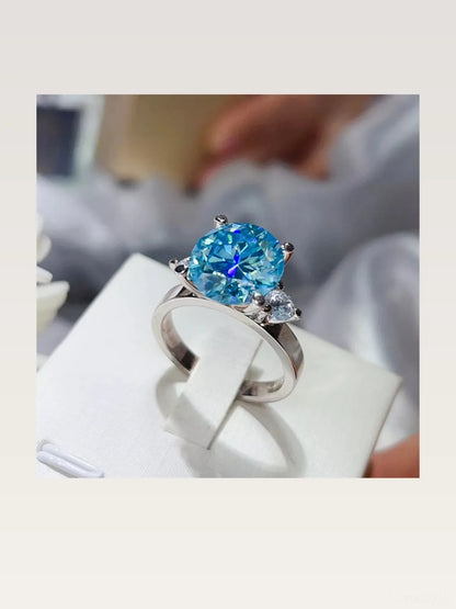 5 Carat Moissanite 925 Sterling Silver Ring — styled showcase — Livostyle