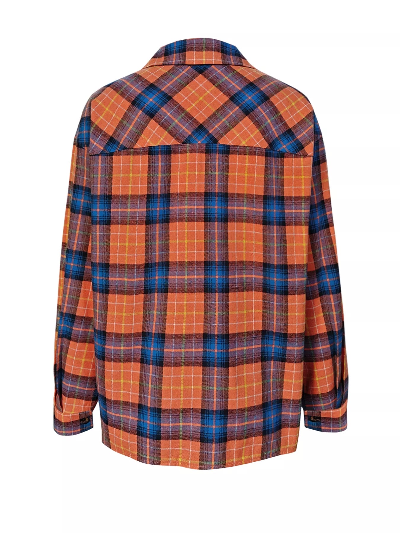 Plaid Button-Up Long Sleeve Shirt detail — Livostyle